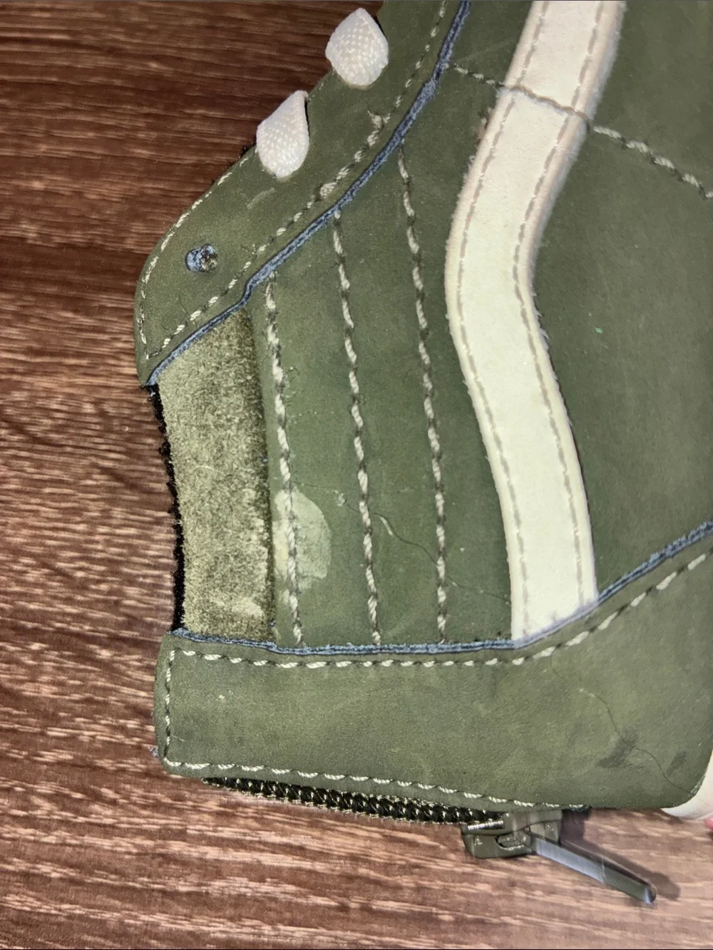 Vans Kids MTE Cold Weather Zip Back Shoes Boots Toddler Sz 8 Green Suede